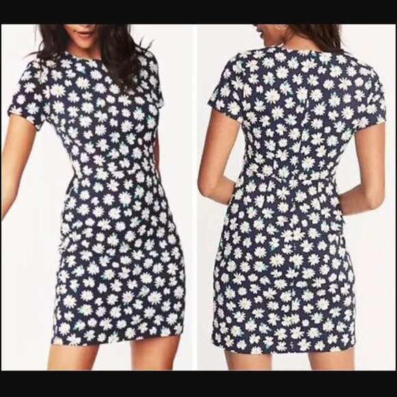 NWT! Old Navy Women’s S Pointe Knit Knee Length Cotton Sheath Dress Casual Work - Picture 1 of 8